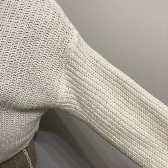 Missguided Crop/Cowl White Sweater Small - Picture 2 of 6